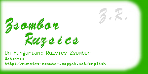 zsombor ruzsics business card